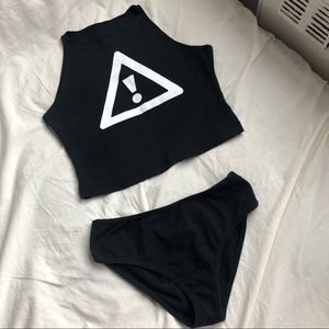 Flosstradamus crop top & hdygrl bottom set ⚠️